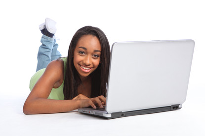 Girl on computer