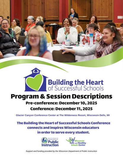 Cover of BHSS 2025 Program with photo of educators seated at the conference.