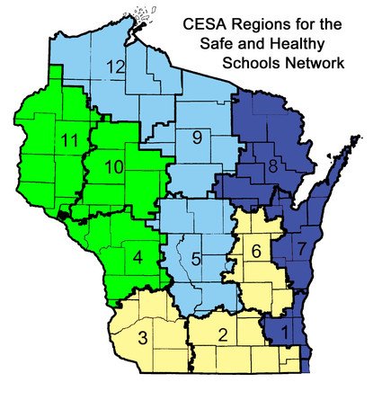 CESA Regions for the Safe and Healthy Schools Network